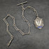 Around 1920 British Antique Pure Silver (925 Silver) Albert Chain 37g Medal Fob